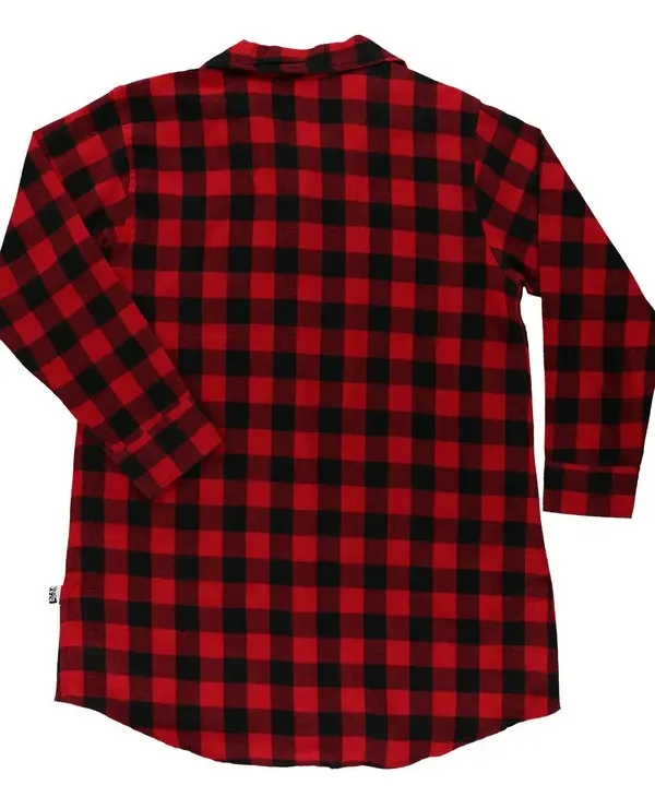 Flannel Moose Plaid | Button Nightshirt