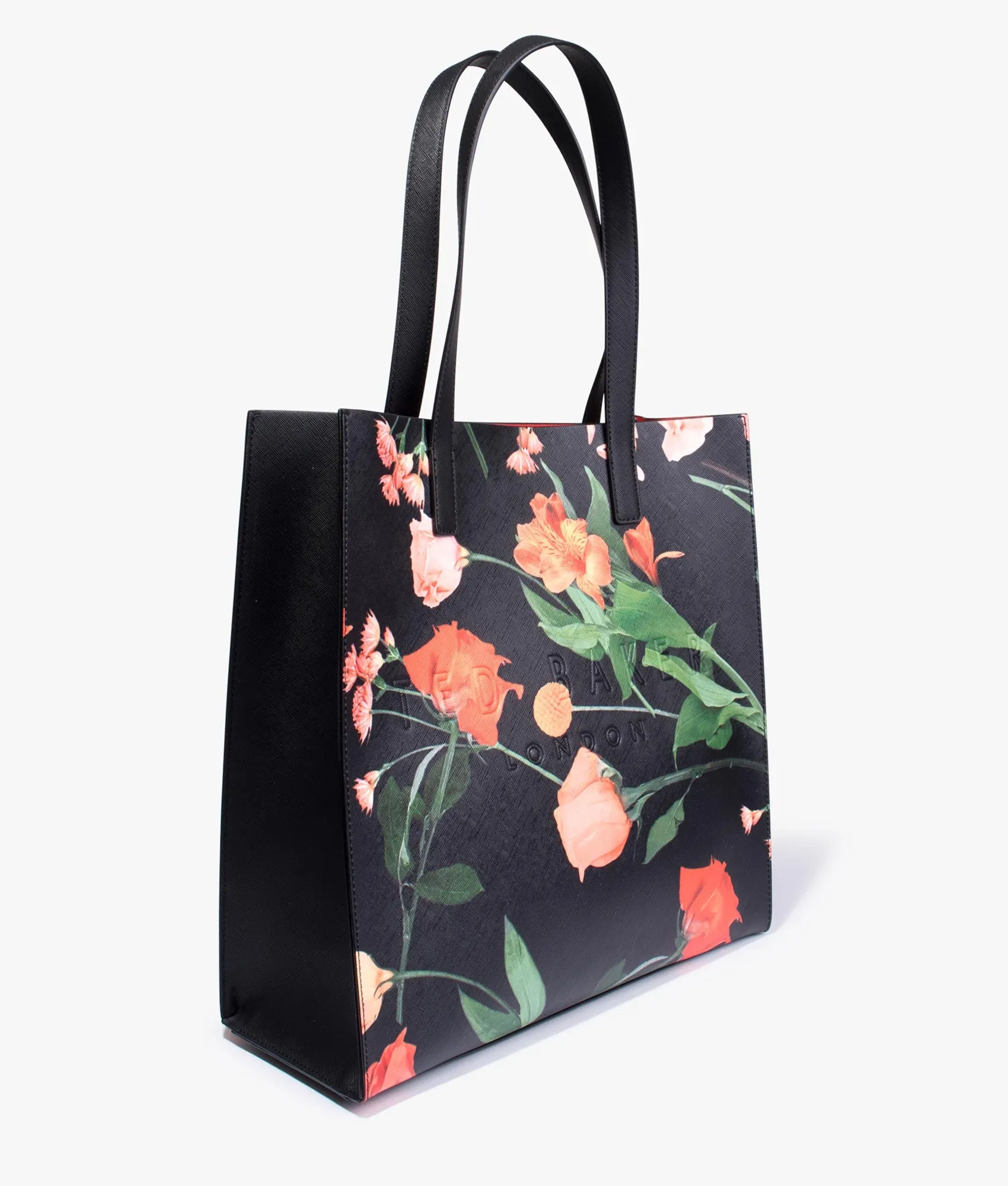 Flircon floral print large shopper in black