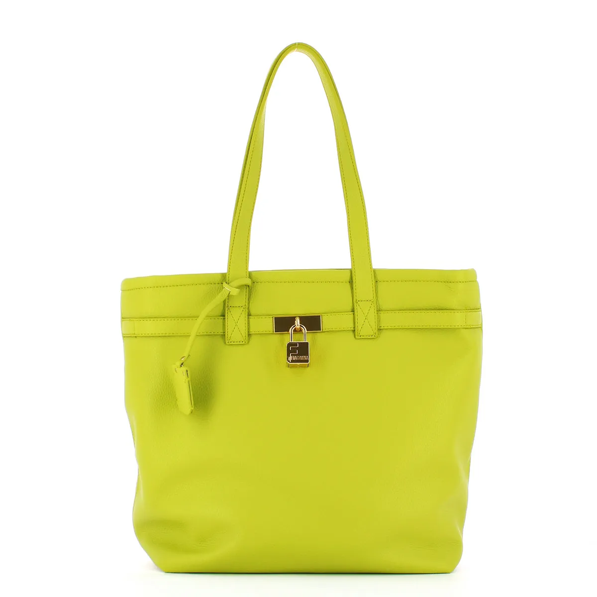 Fracomina - Shopper con lucchetto Lime - FA23SBA006P411S6 - LIME