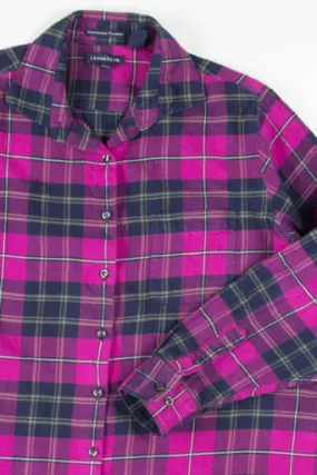 Fuchsia Lands' End Vintage Flannel 2966