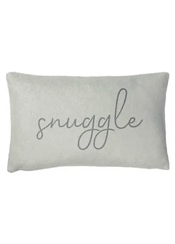 furn. Shearling ’Snuggle’ 30x50cm Slogan Cushion | Kaleidoscope