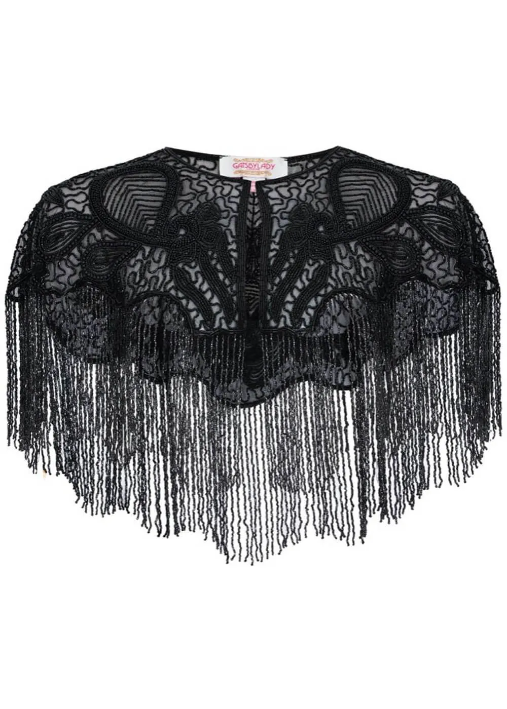 Gatsbylady Suzi 20's Flapper Cape Black