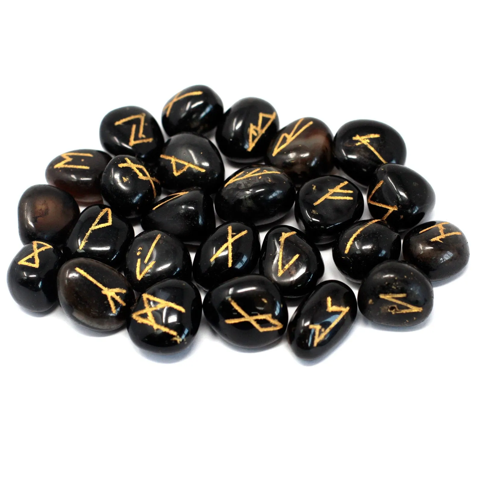 Gemstone rune stones - black onyx runes