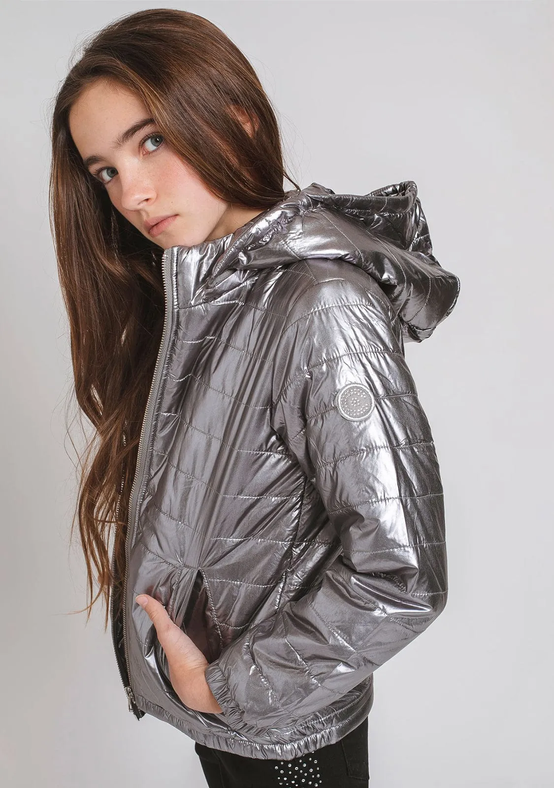 Girl's Gunmetal Anorak