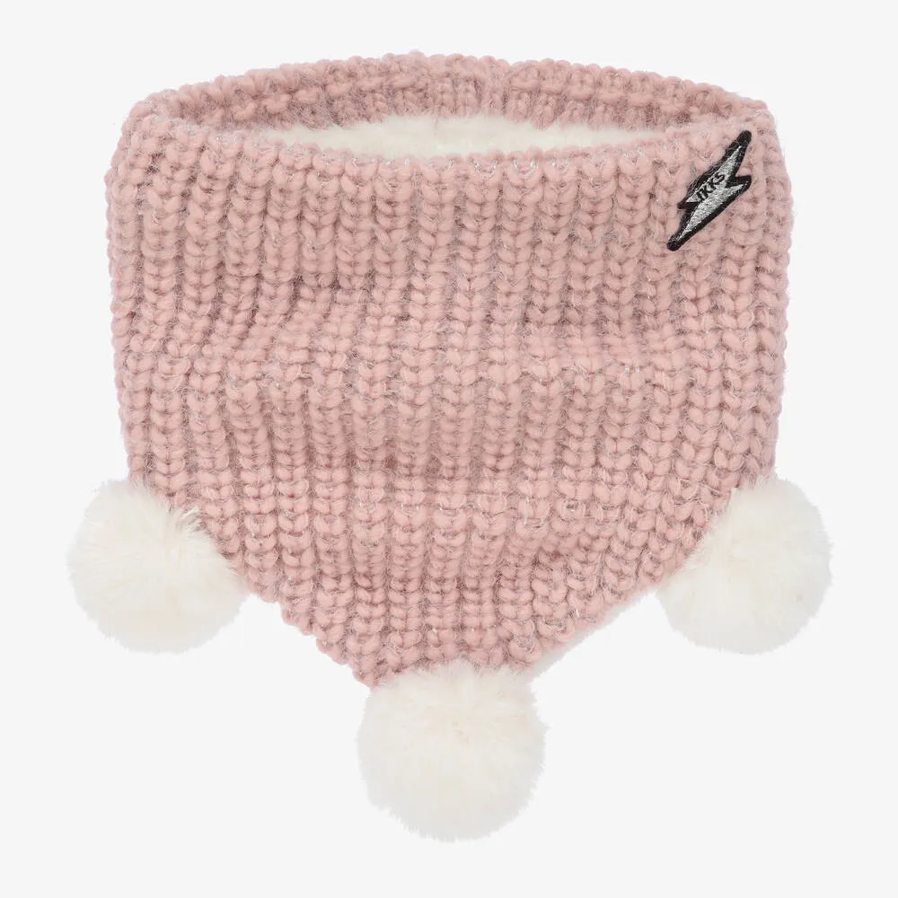 Girls Pink Knitted Snood