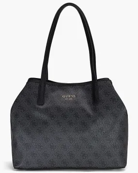 Guess Vikky II Coal Logo Tote Bag