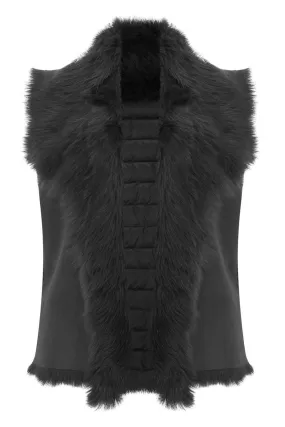 GUSHLOW & COLE Down back rough cut shearling gilet -                         -                     -                