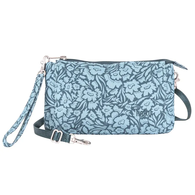 Haiku Stride Wristlet in Cherry Blossom, Floral Garden, River Rock Blue, Forest & Honeycomb