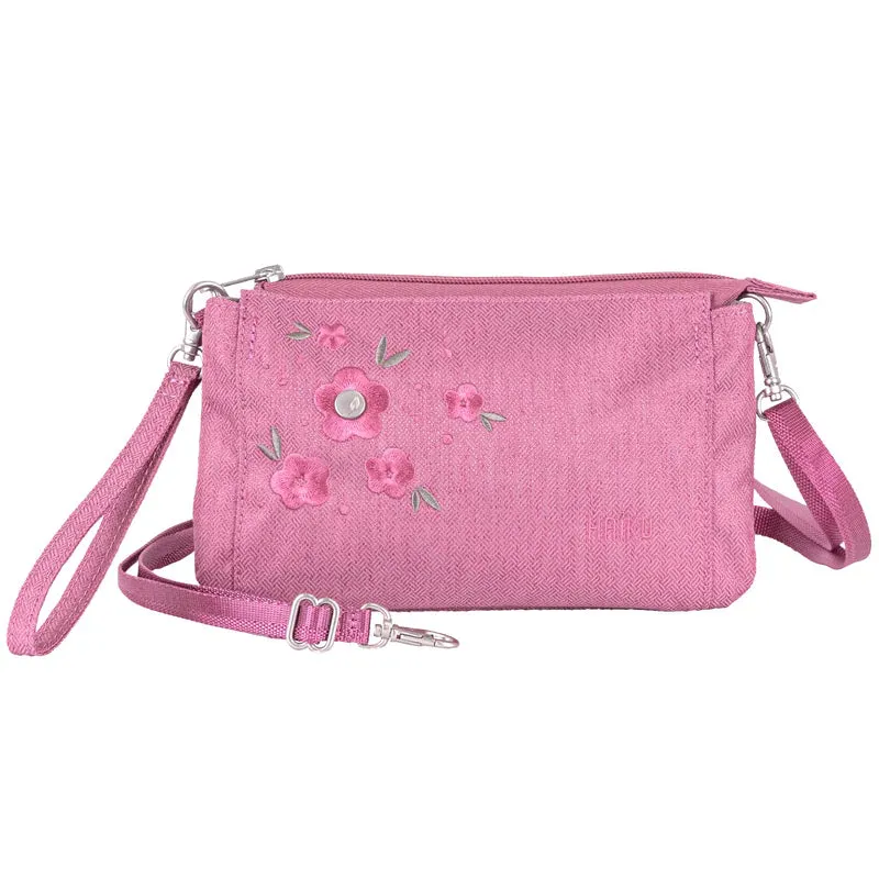 Haiku Stride Wristlet in Cherry Blossom, Floral Garden, River Rock Blue, Forest & Honeycomb