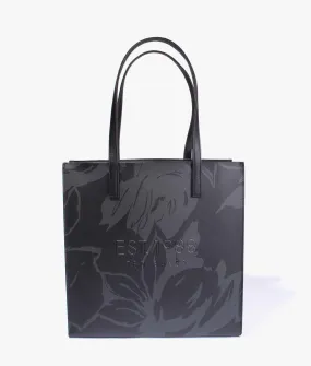 Haycon bolt on saffiano shopper in black