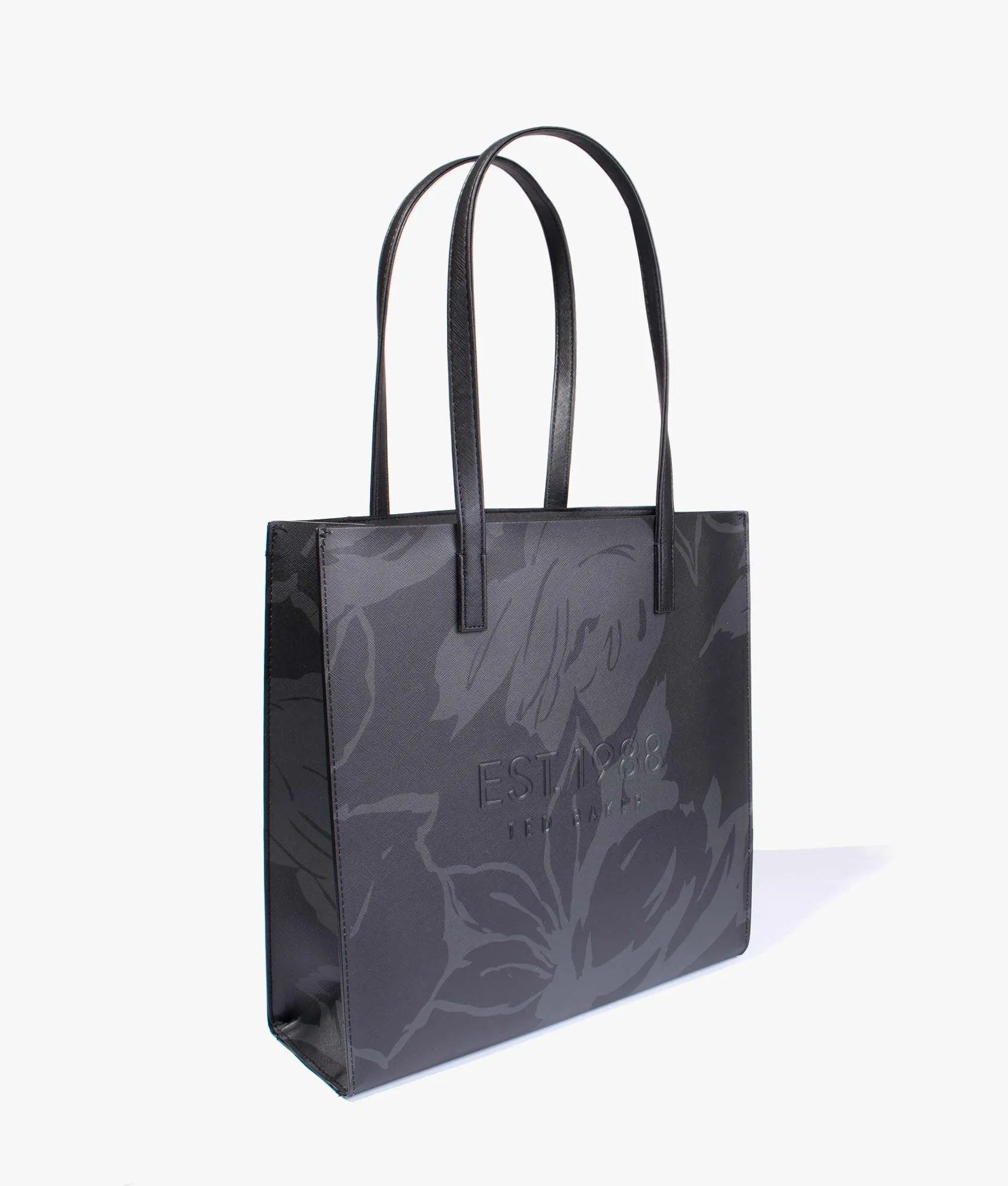 Haycon bolt on saffiano shopper in black