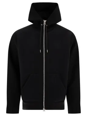 Hoodie-Style Bomber Jacket Jackets Black