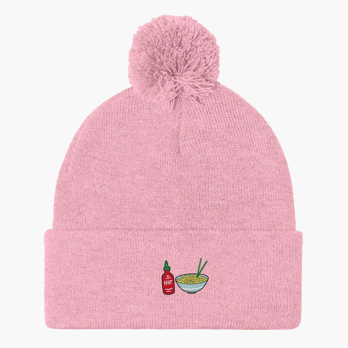 Hot Noodles Embroidered Beanie