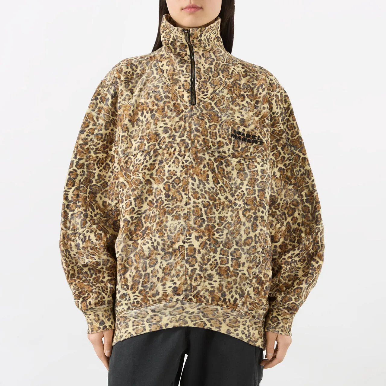 ISABEL MARANT Wilda Leopard Bomber Jacket - Brown