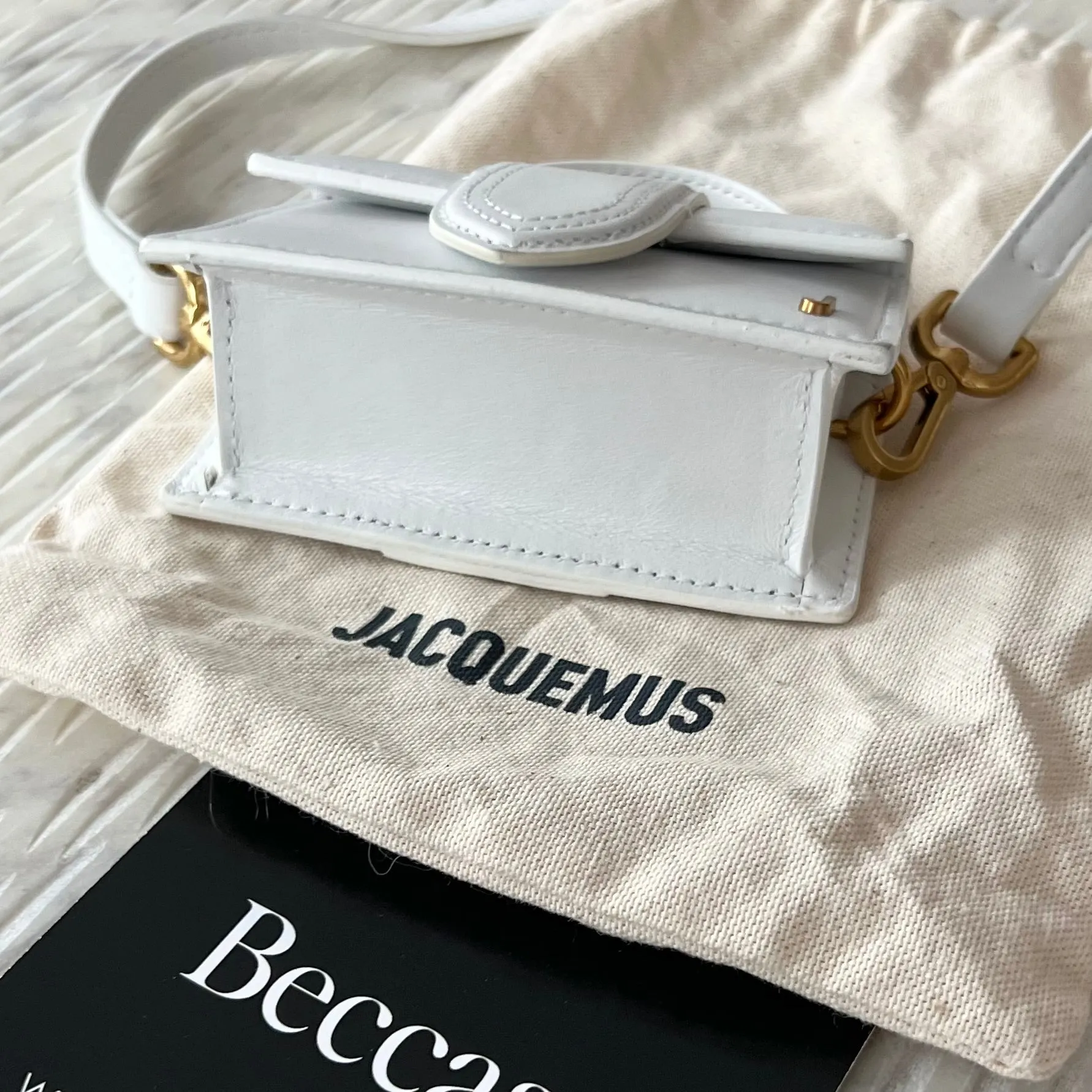 JACQUEMUS-White 'Le Petit Bambino' Coin Pouch