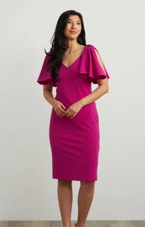 Joseph Ribkoff Cape Sleeve Dress in Orchid - 211224