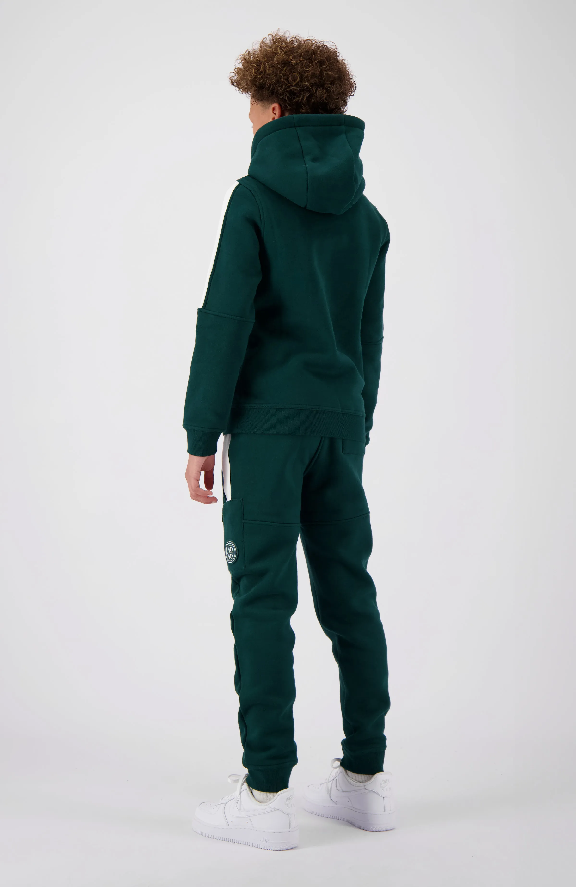 JR. ANORAK STRIPE SWEATSUIT | Pine Green