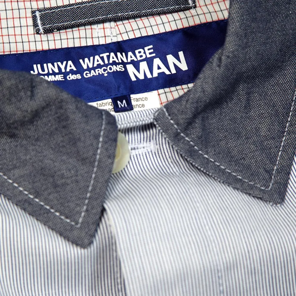 Junya Watanabe MAN Striped Outdoor Mac Navy & White