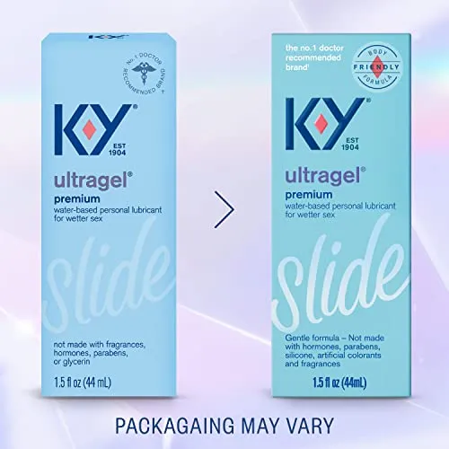 K-Y Ultragel Lube, Personal Lubricant, NEW Water-Based Formula, Safe for Anal Sex, Safe to Use with Latex Condoms, For Men, Wome