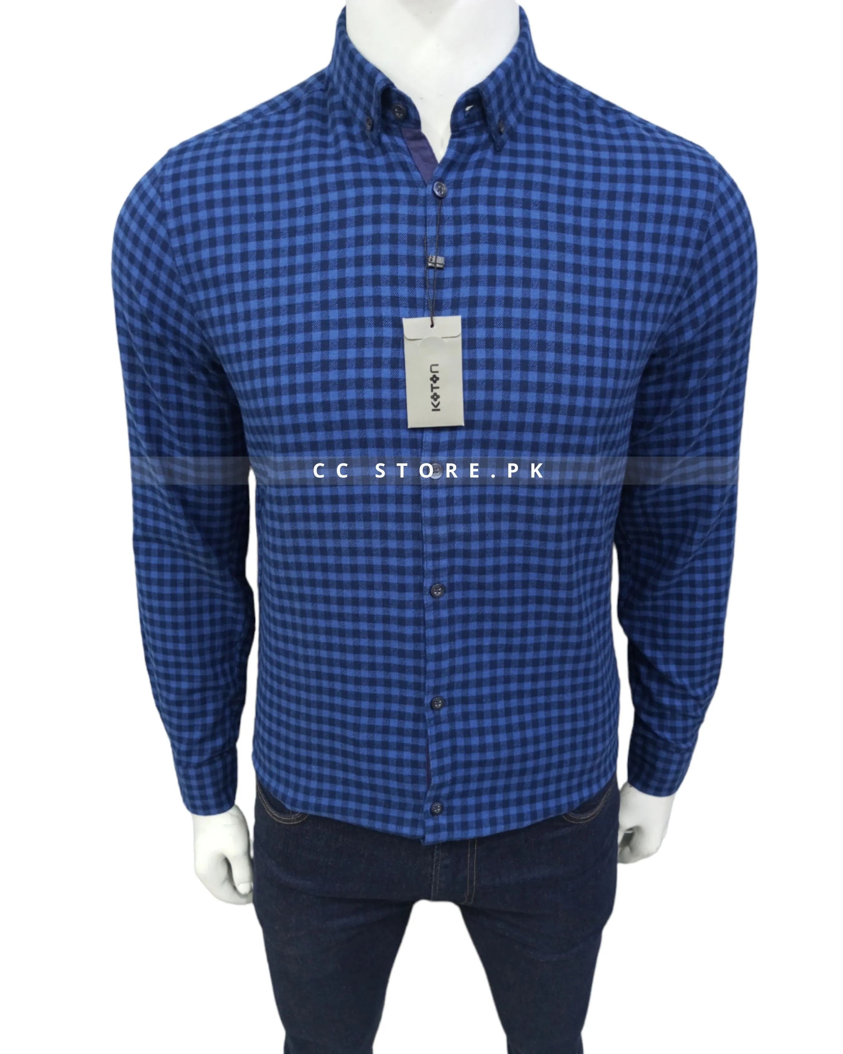 Koton Slim Fit Flannel Gingham Check Shirt