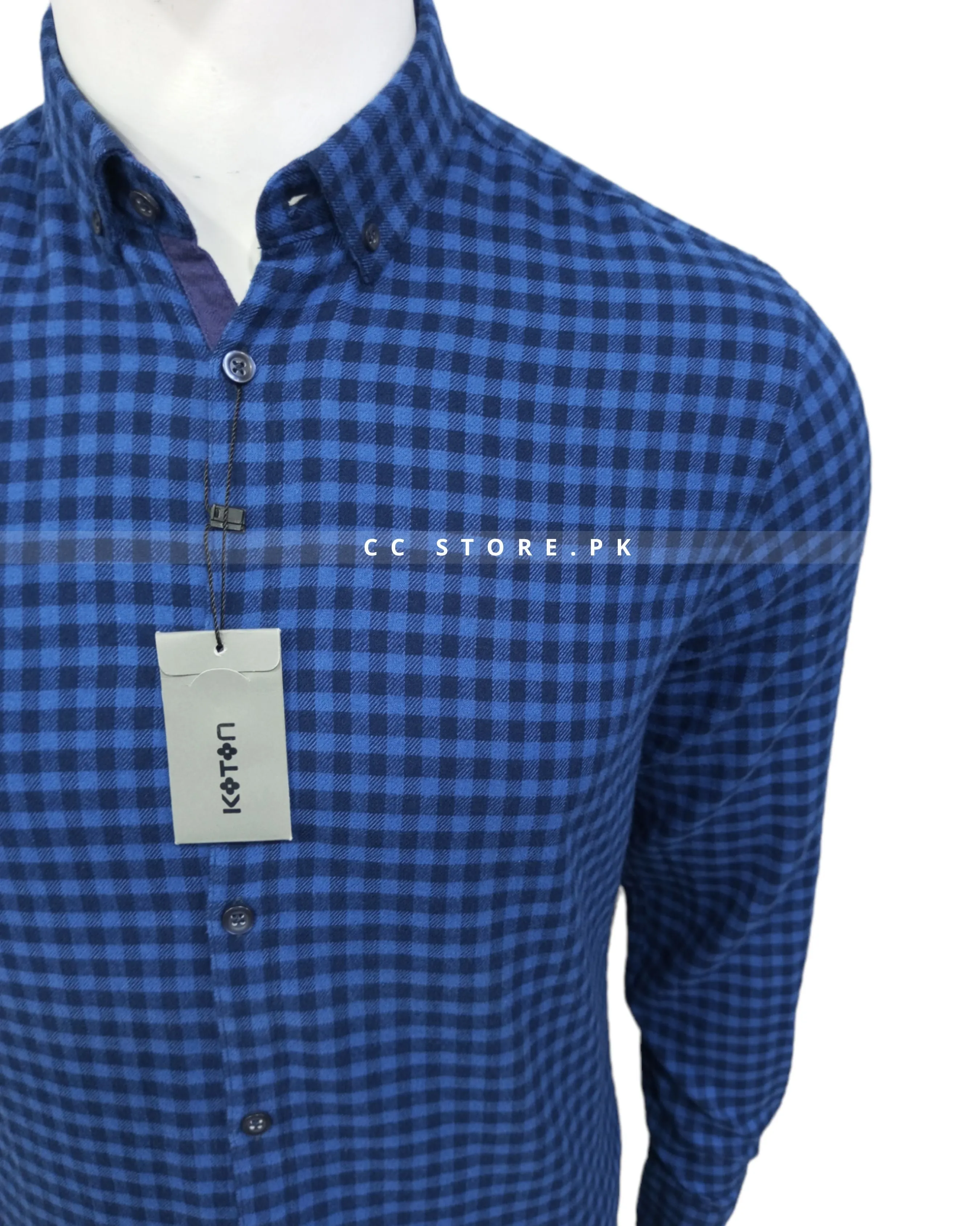 Koton Slim Fit Flannel Gingham Check Shirt