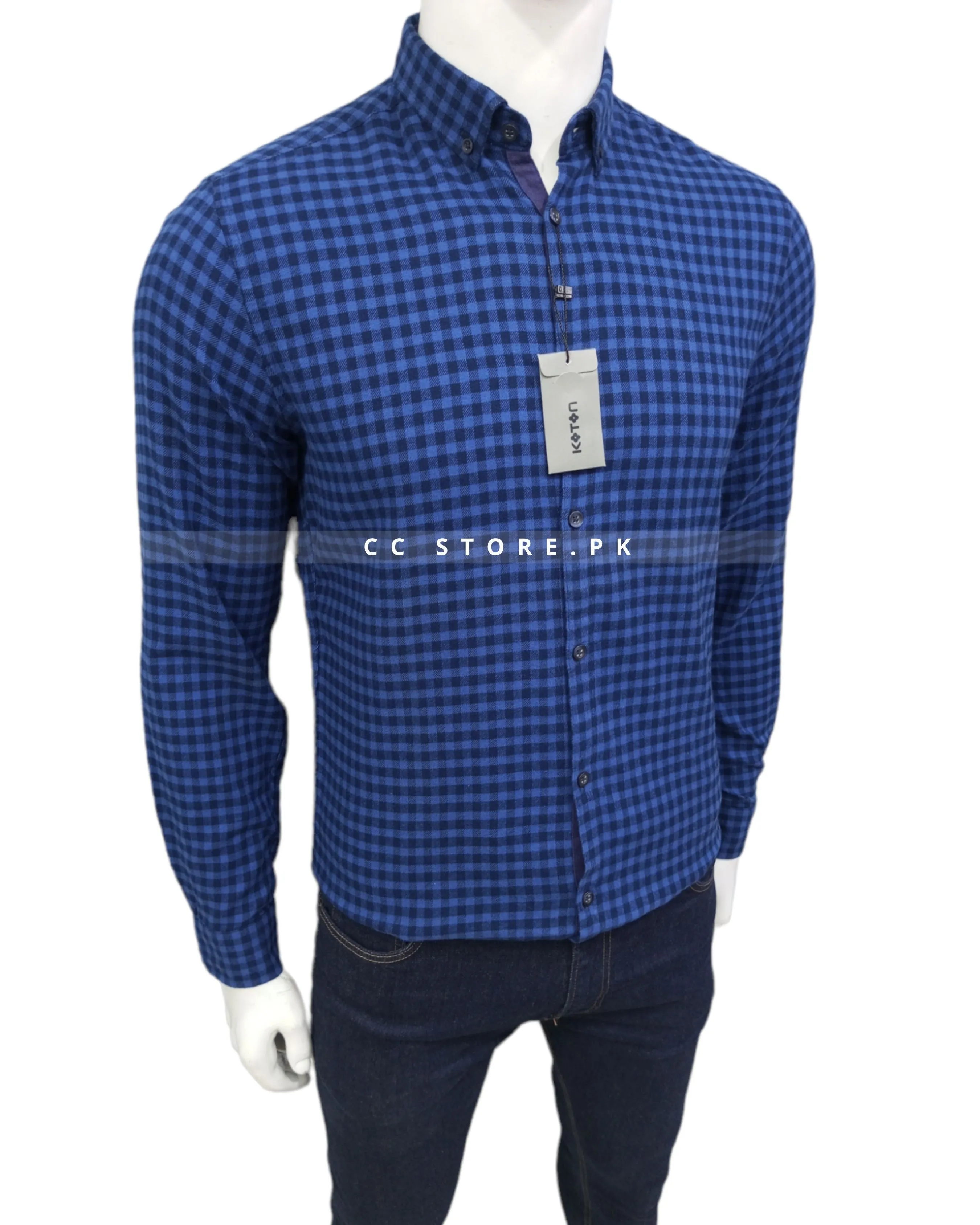 Koton Slim Fit Flannel Gingham Check Shirt