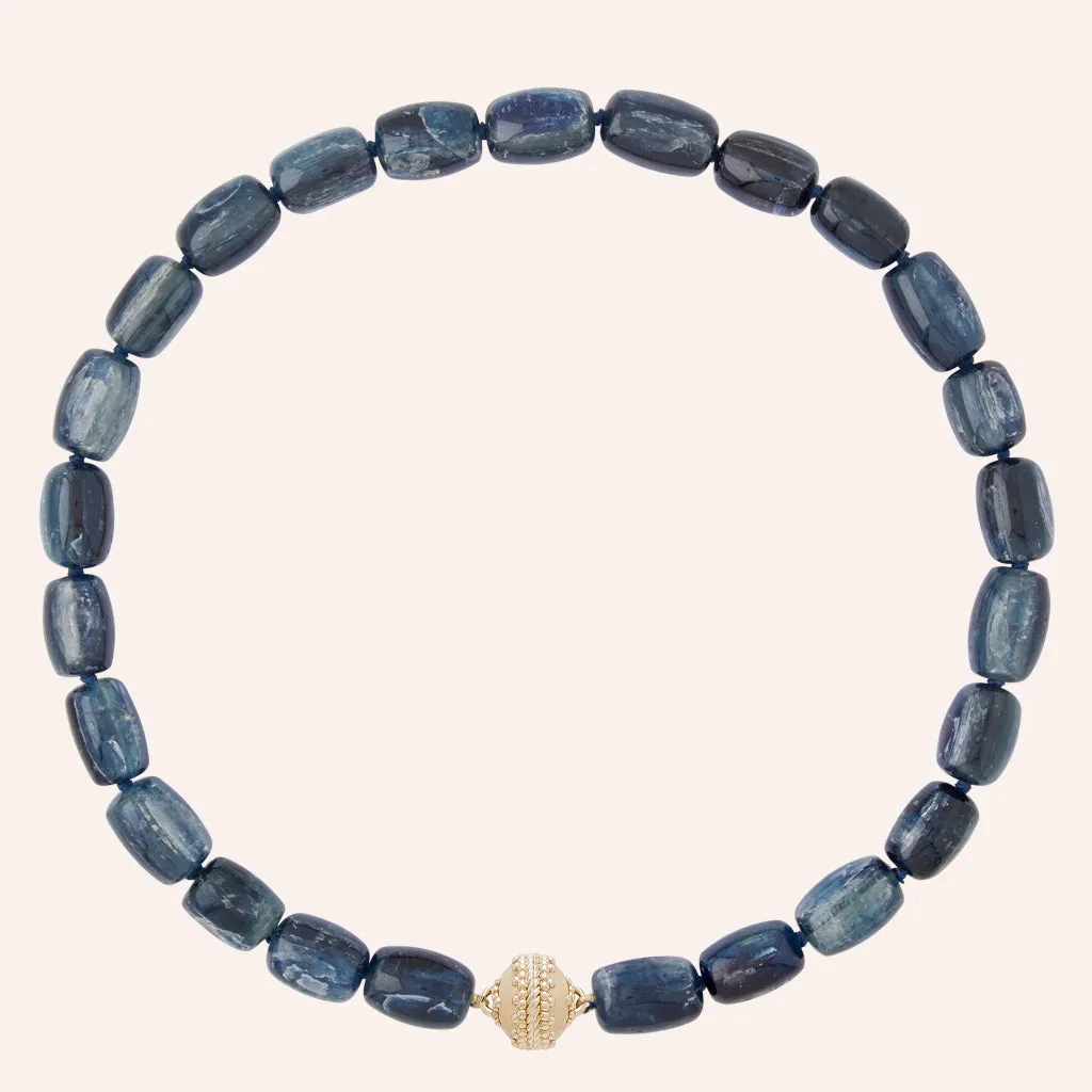 Kyanite Barrel Necklace