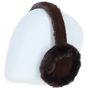 Ladies Dark Brown Sheepskin Earmuffs