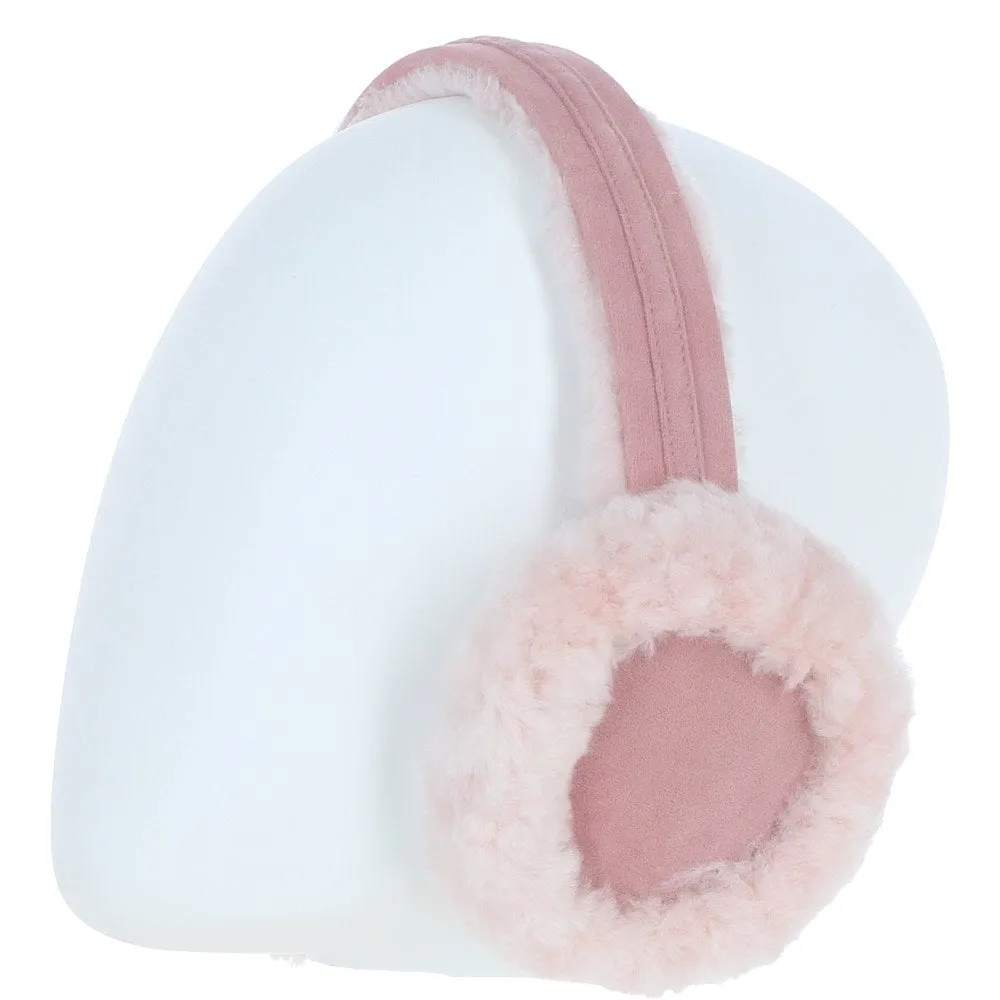 Ladies Pink Sheepskin Earmuffs