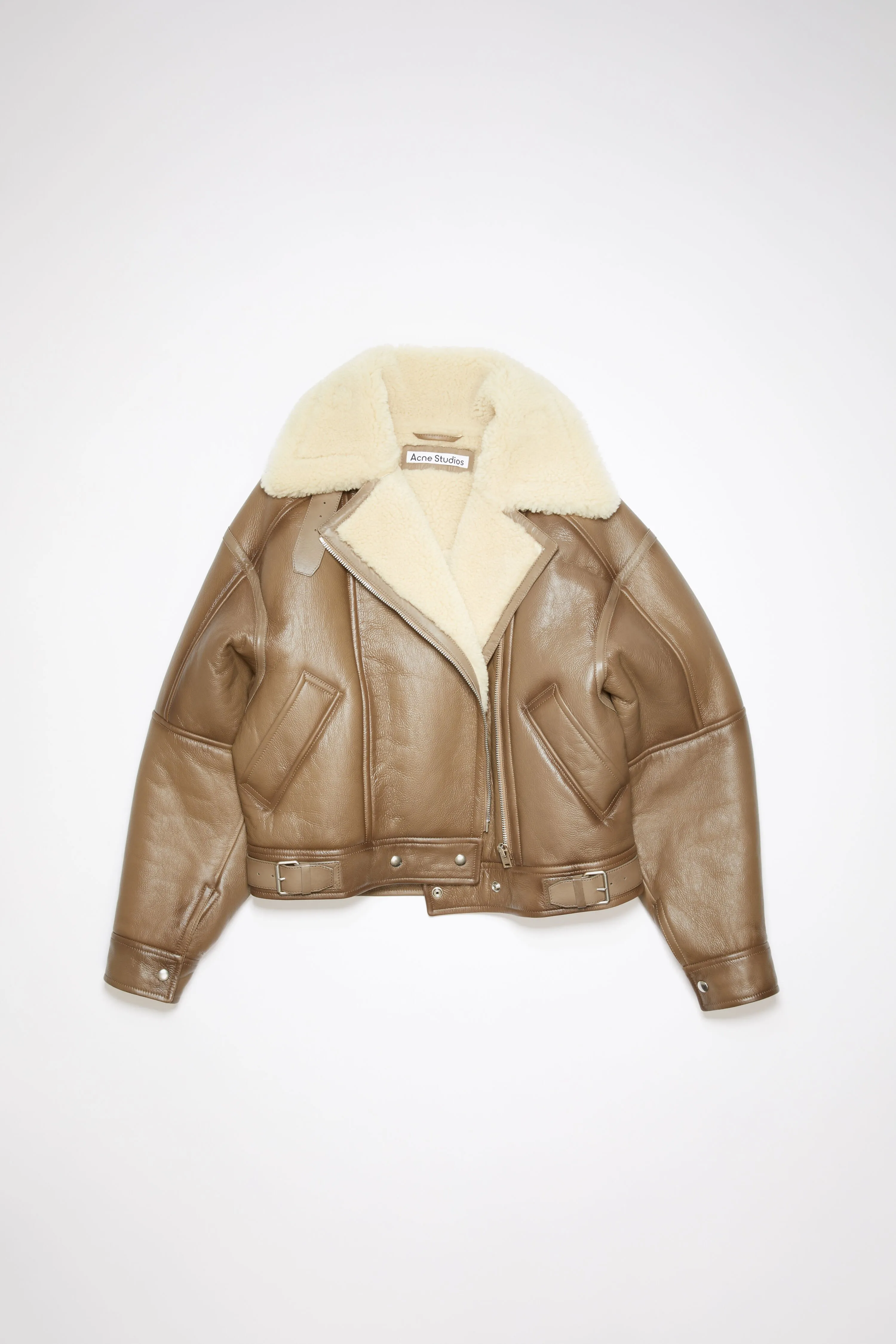 Leather shearling jacket