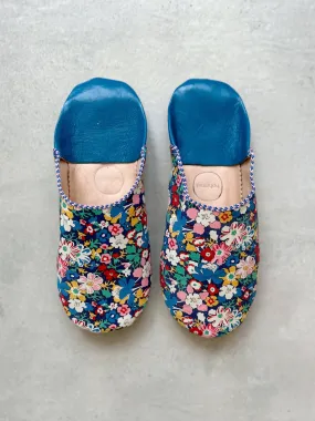 Liberty Print Babouche Slippers, Westbourne Posy