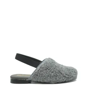 LMDI Gray Shearling Slingback