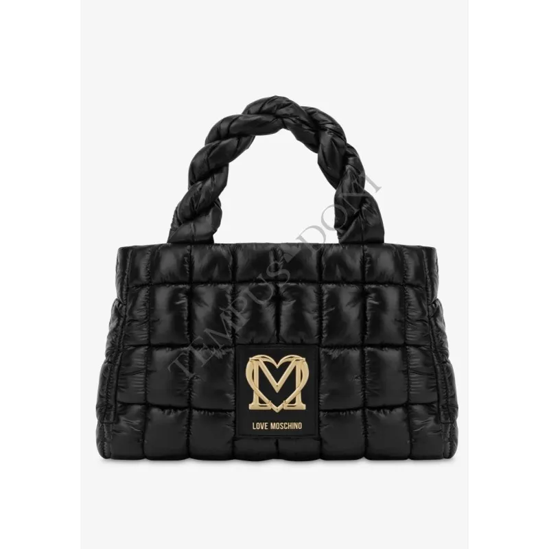 LOVE MOSCHINO - SHOPPER PICCOLA NYON TRAP. NERO - LOVE MOSCHINO - Tempus Doni