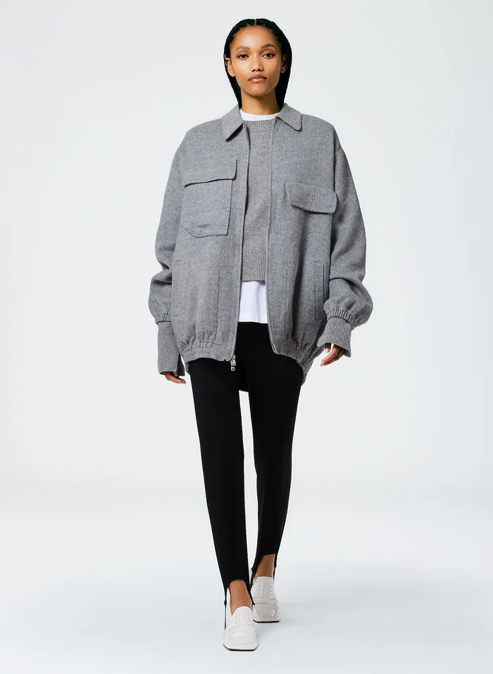 Luxe Wool Angora Oversized Bomber