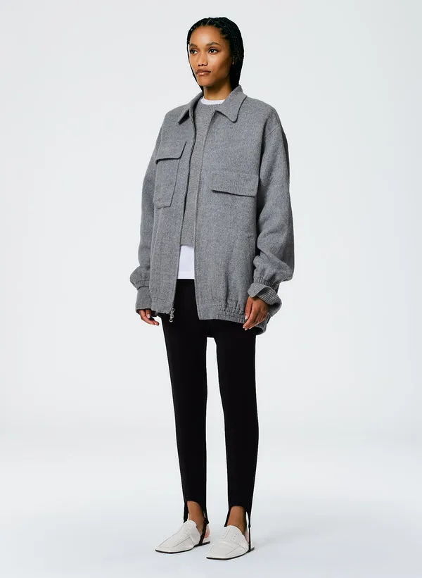 Luxe Wool Angora Oversized Bomber