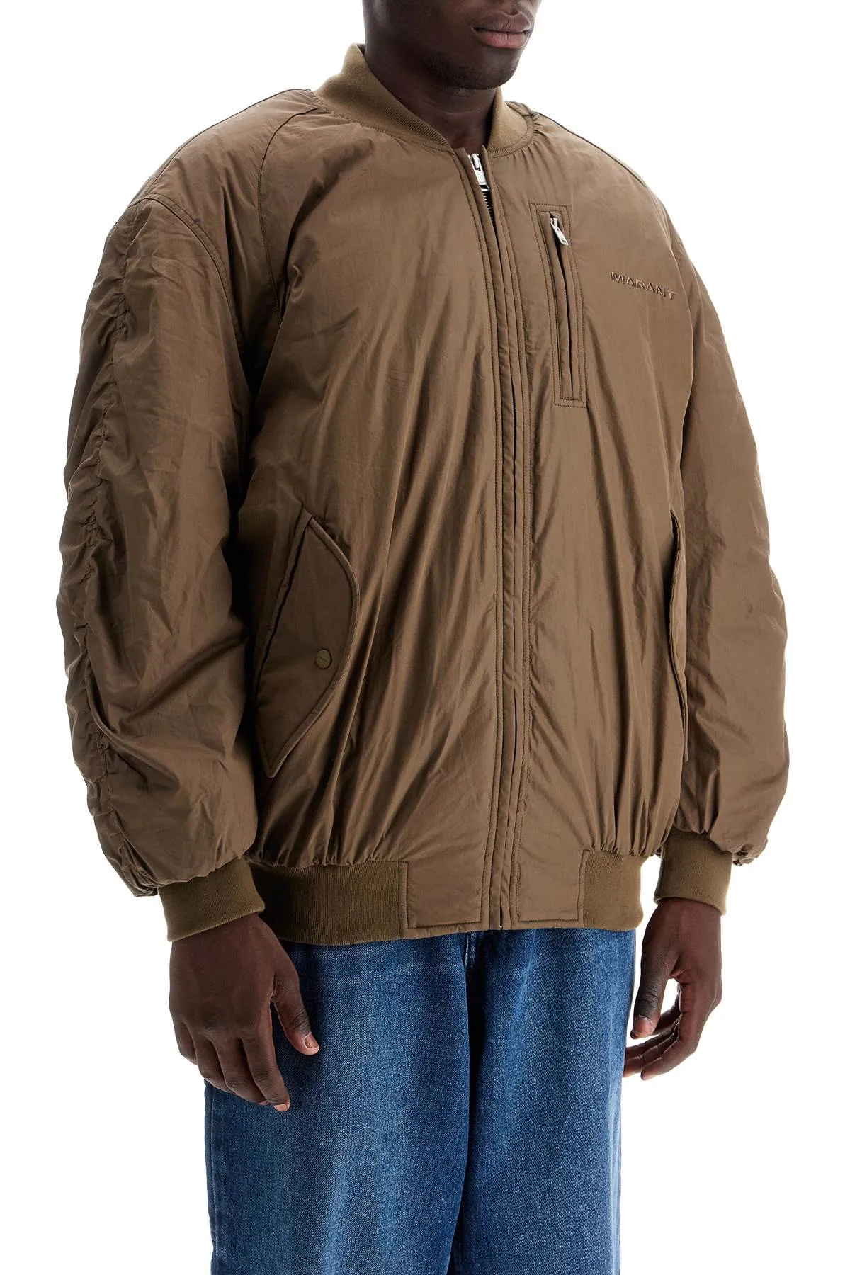 Marant Bakya Oversized Bomber Jacket   Khaki