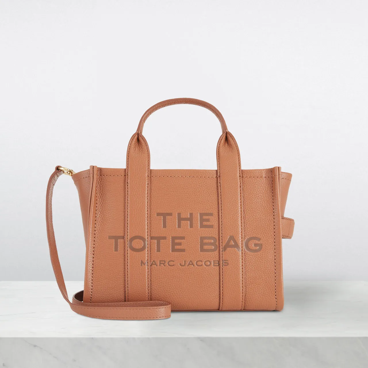 MARC JACOBS The Leather Small Tote Bag - Aragan Oil