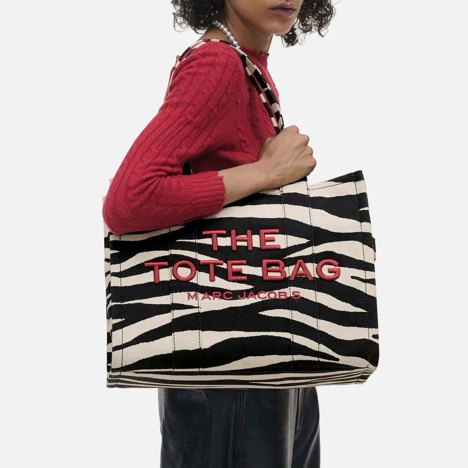 Marc Jacobs The Zebra Canvas Large Tote Bag