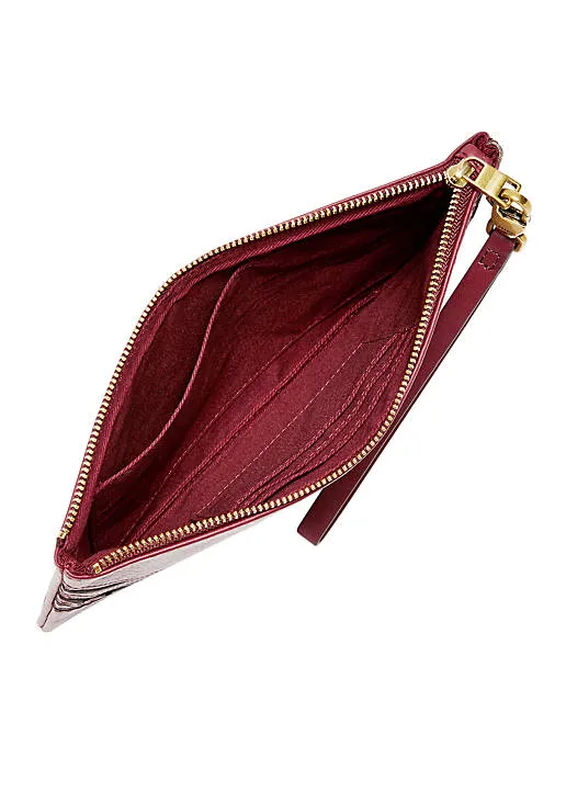 Medium Wristlet - Cabernet