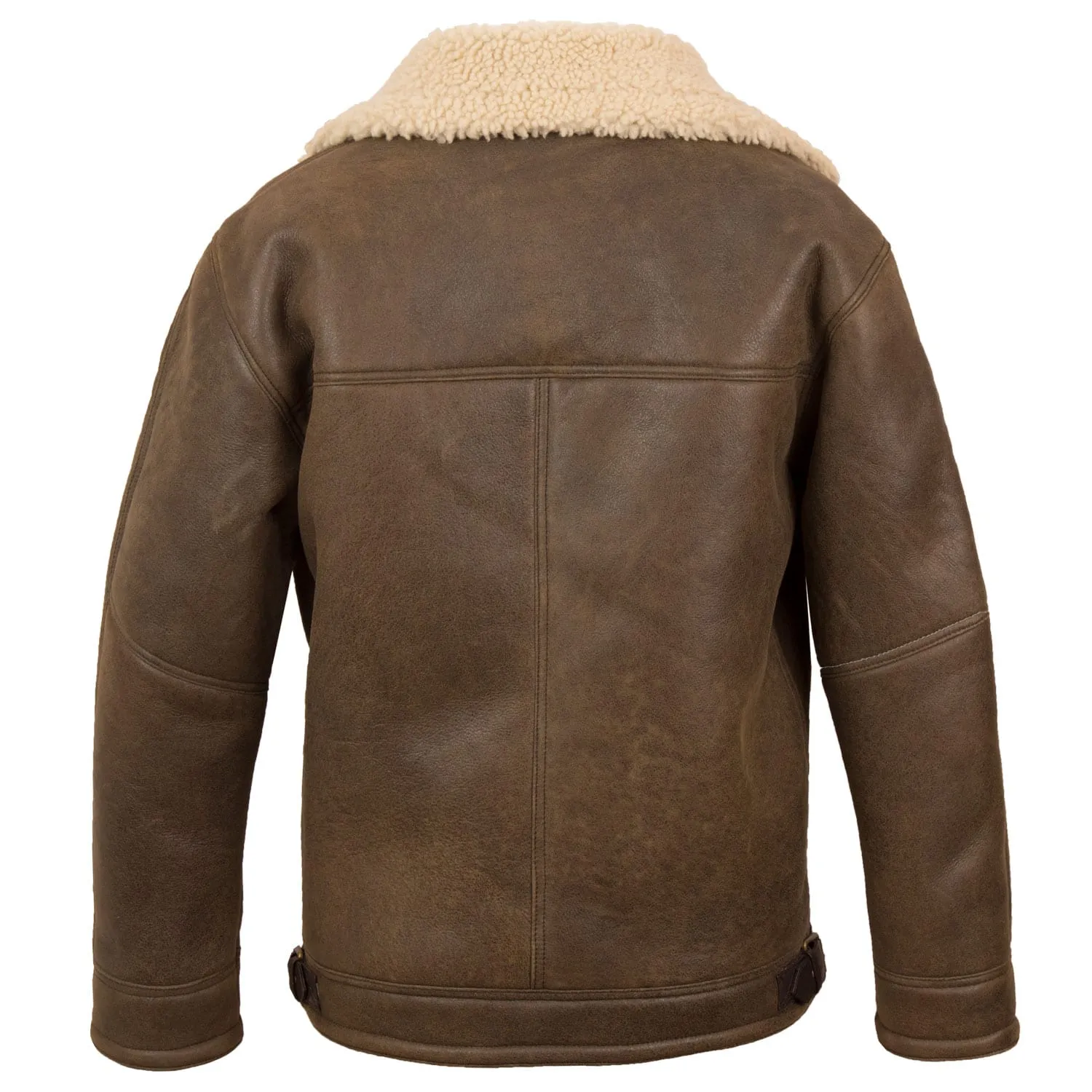 Men's Antique Shearling Sheepskin Leather Pilot Jacket