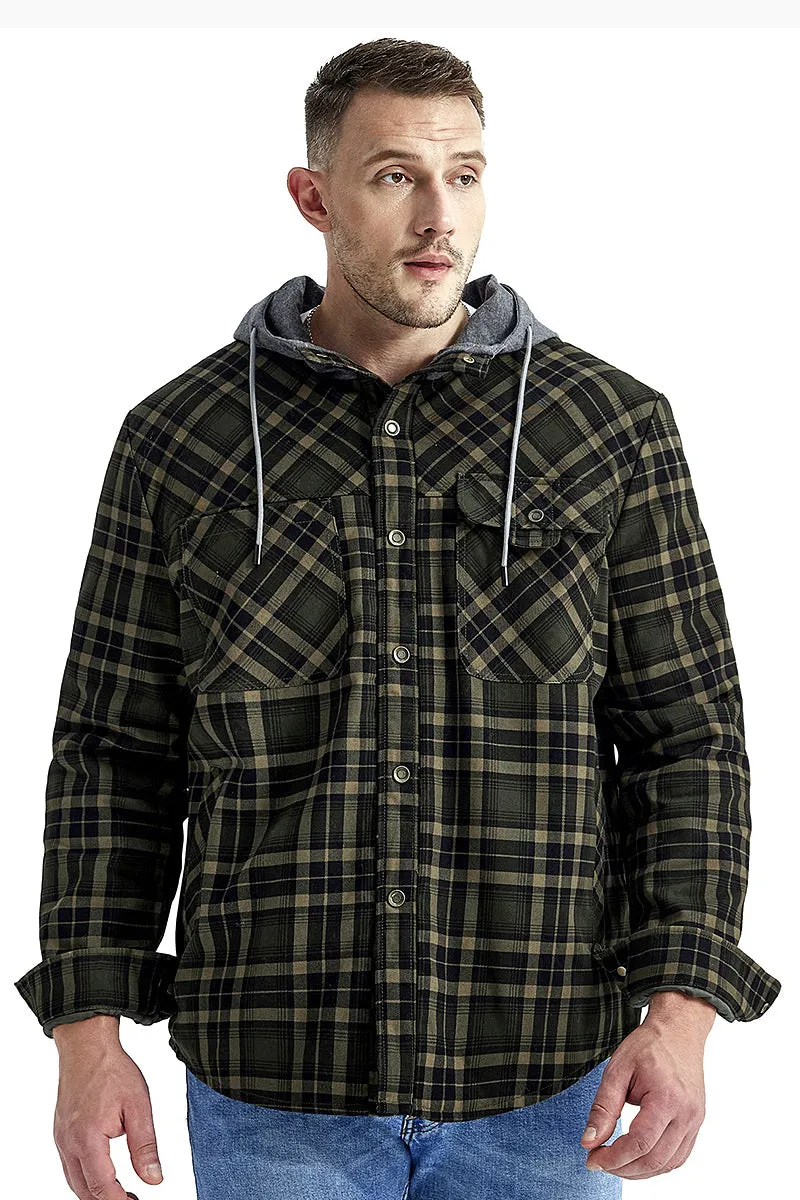 Mighty Man Hooded Flannel Jacket