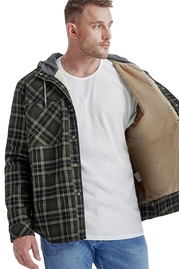 Mighty Man Hooded Flannel Jacket