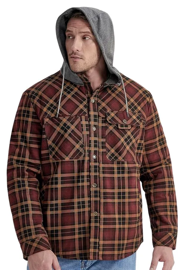 Mighty Man Hooded Flannel Jacket