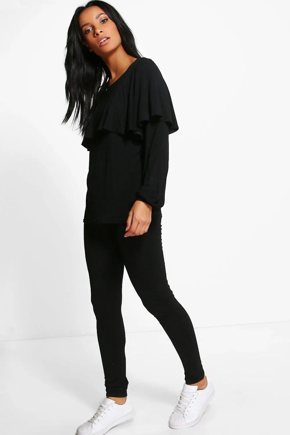 Millie Cape Ruffle Loungewear Top + Legging Set