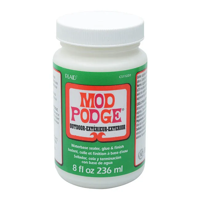 Mod Podge, Decoupage Sealer Glue Finish, Outdoor, 8 Ounce Bottle