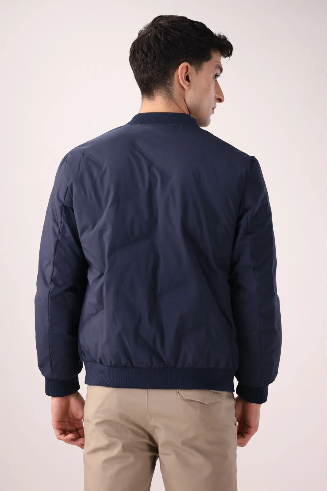 Navy Blue Bomber Jacket