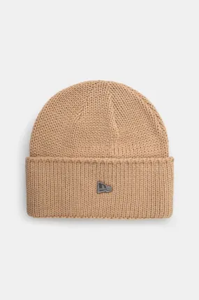 New Era wool blend beanie WIDE CUFF BEANIE beige color 60565427