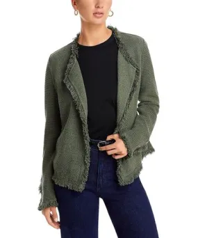 NIC+ZOE Womens Fringe Cardigan Open-Front Blazer