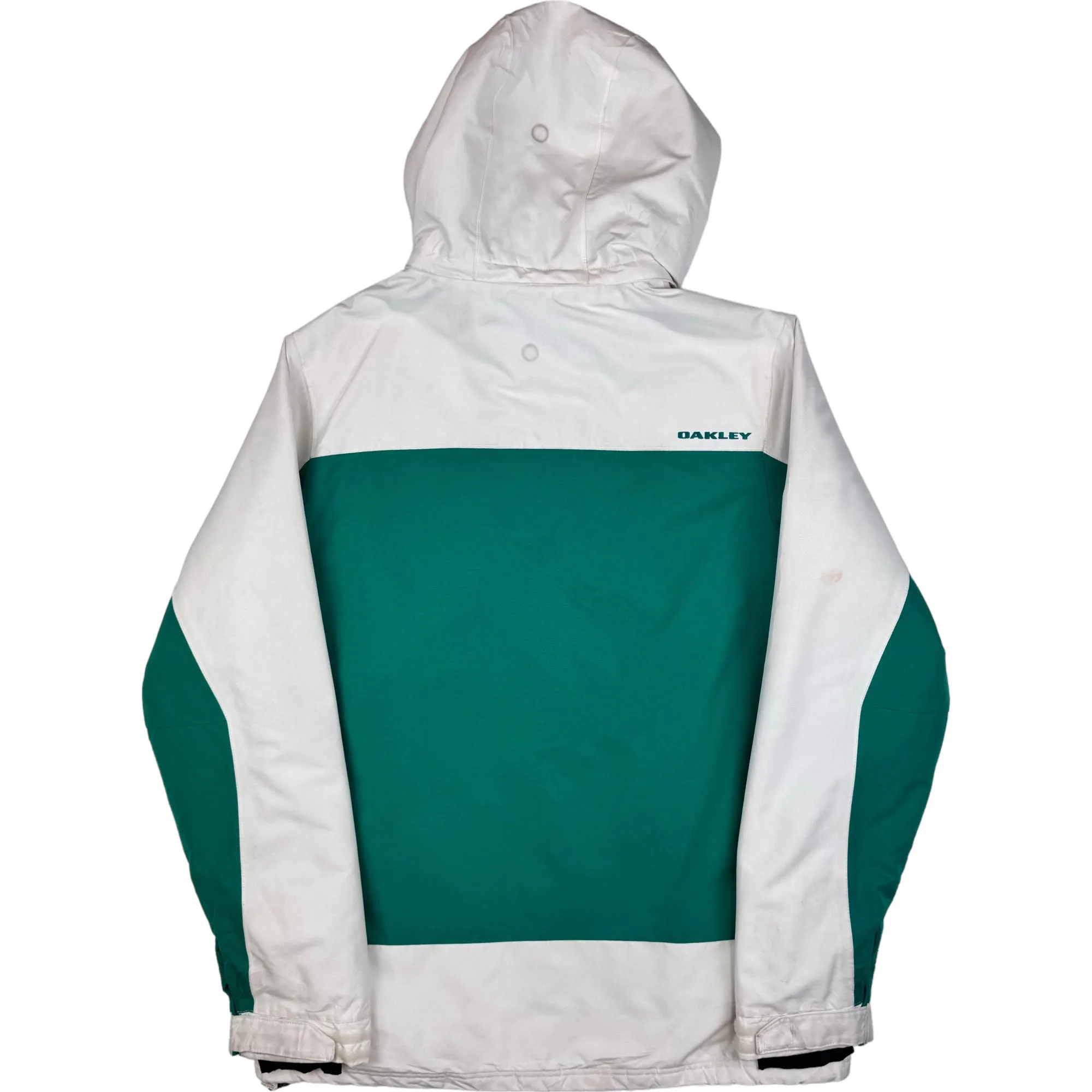 Oakley Ski Snowboarding Anorak Fit Hooded Jacket Green White