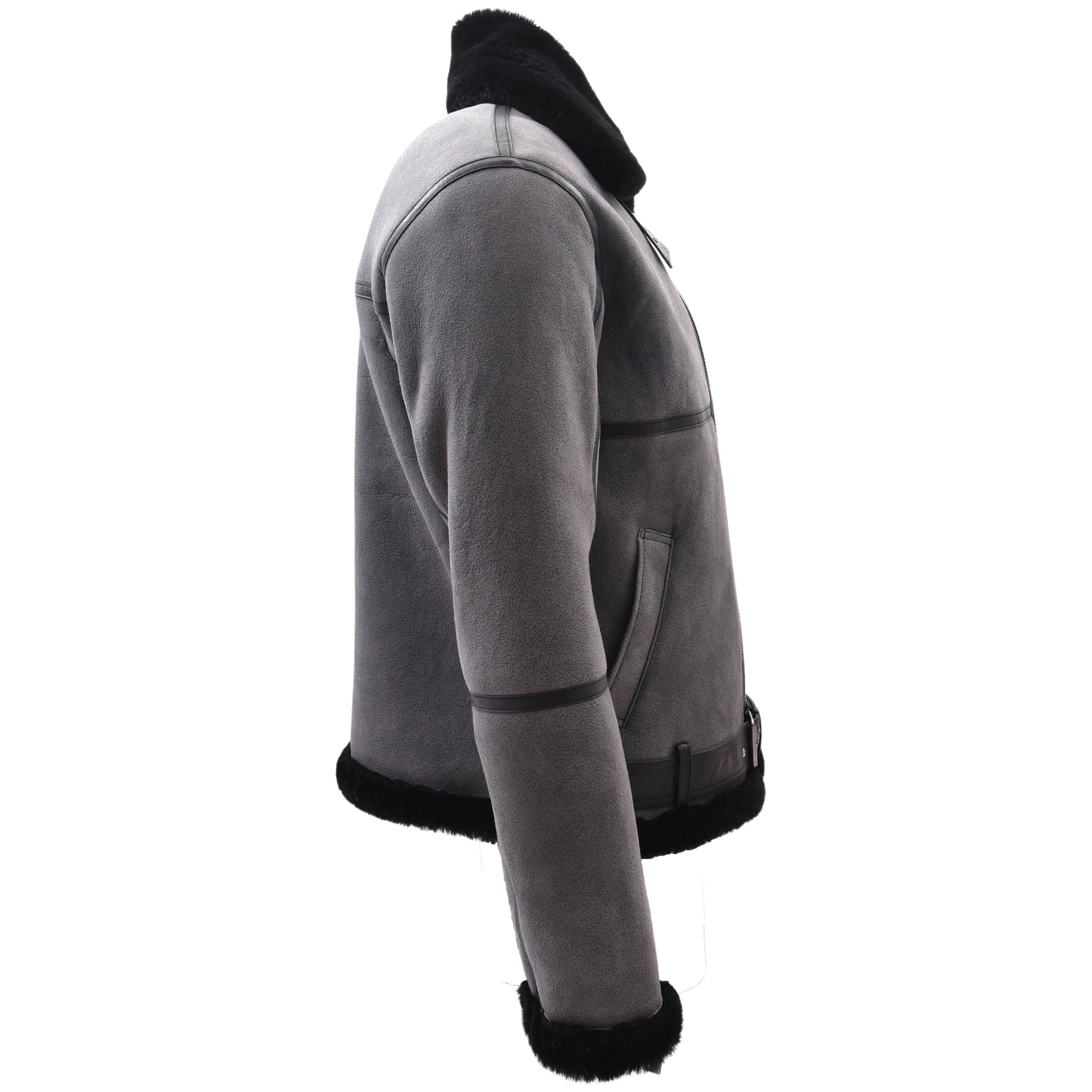 Original RAF Flying Sheepskin Jacket Tyler Grey Black Shearling